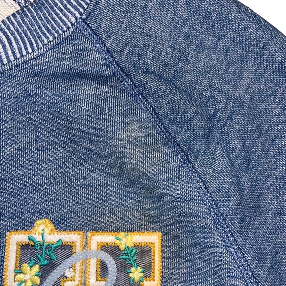 GIGI HADID X TOMMY HILFIGER Blue Embroided Logo Sweater - Picture 4 of 4